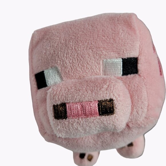 Mojang Minecraft Pig 6 inch Plush Pink Video Game Stuffed Animal Toy 2014 - Picture 4 of 7